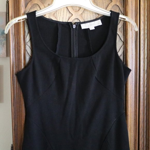 Ann Taylor LOFT Black Fit and Flare Ponte Dress - Style 332411 - Picture 3 of 16